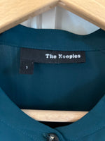 Charger l&#39;image dans la galerie, Ariane Brodier Chemise The Kooples vert sapin manches dentelle
