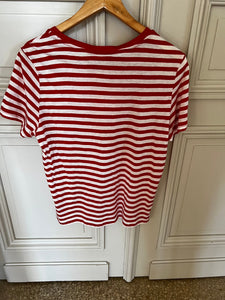 Ariane Brodier T shirt Monki Neuf à rayures blanches et rouge 