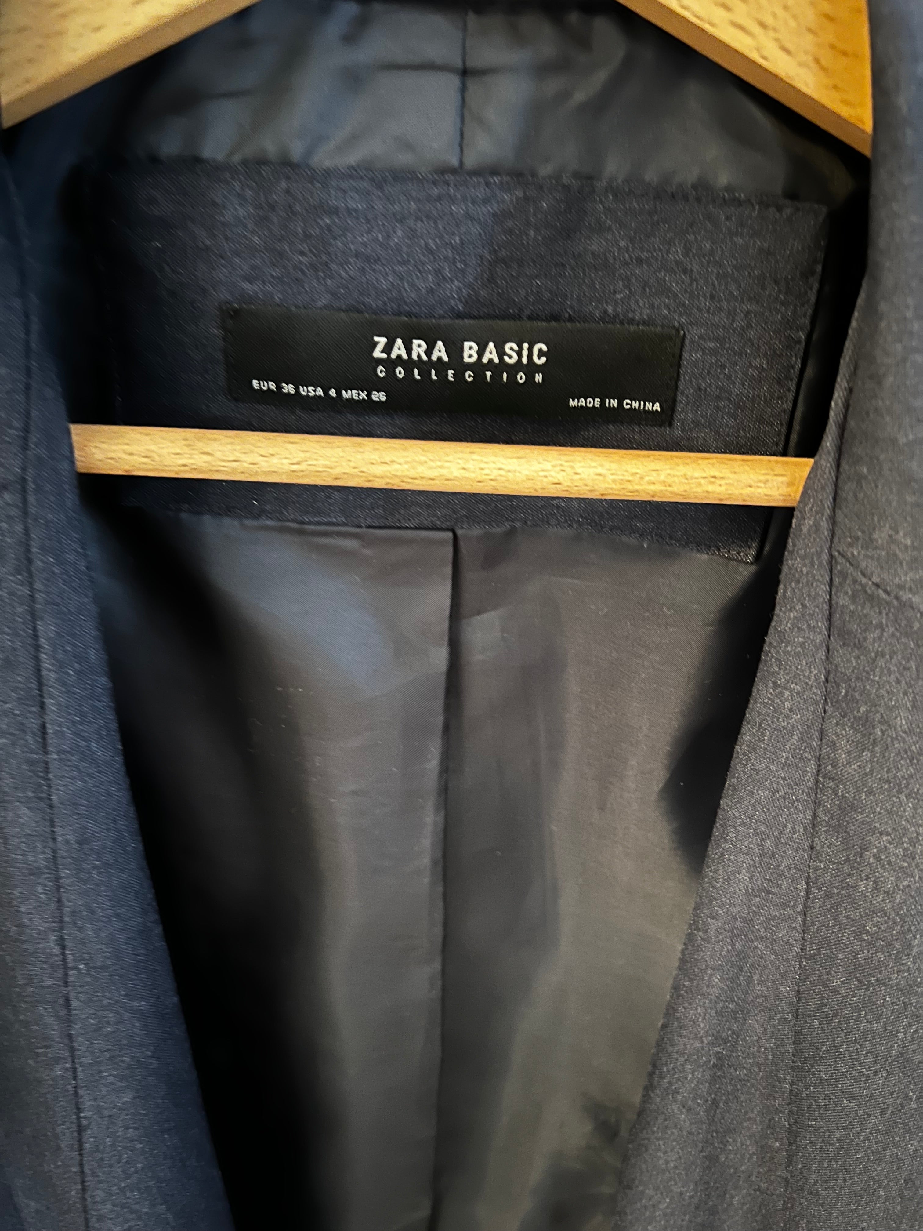 Blazer Zara basic gris foncé
