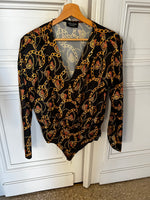 Charger l&#39;image dans la galerie, Body Zara noir avec chaines en or
