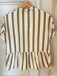 Chemise beige à rayures Tinsel