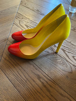 Charger l&#39;image dans la galerie, Escarpins Neufs Christian Dior rouge et jaune
