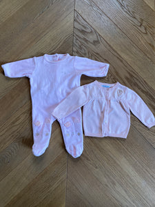 Pyjama Verbaudet rose pâle 3 mois