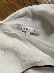 Robe Sandro Blanche avec nœud dans la dos