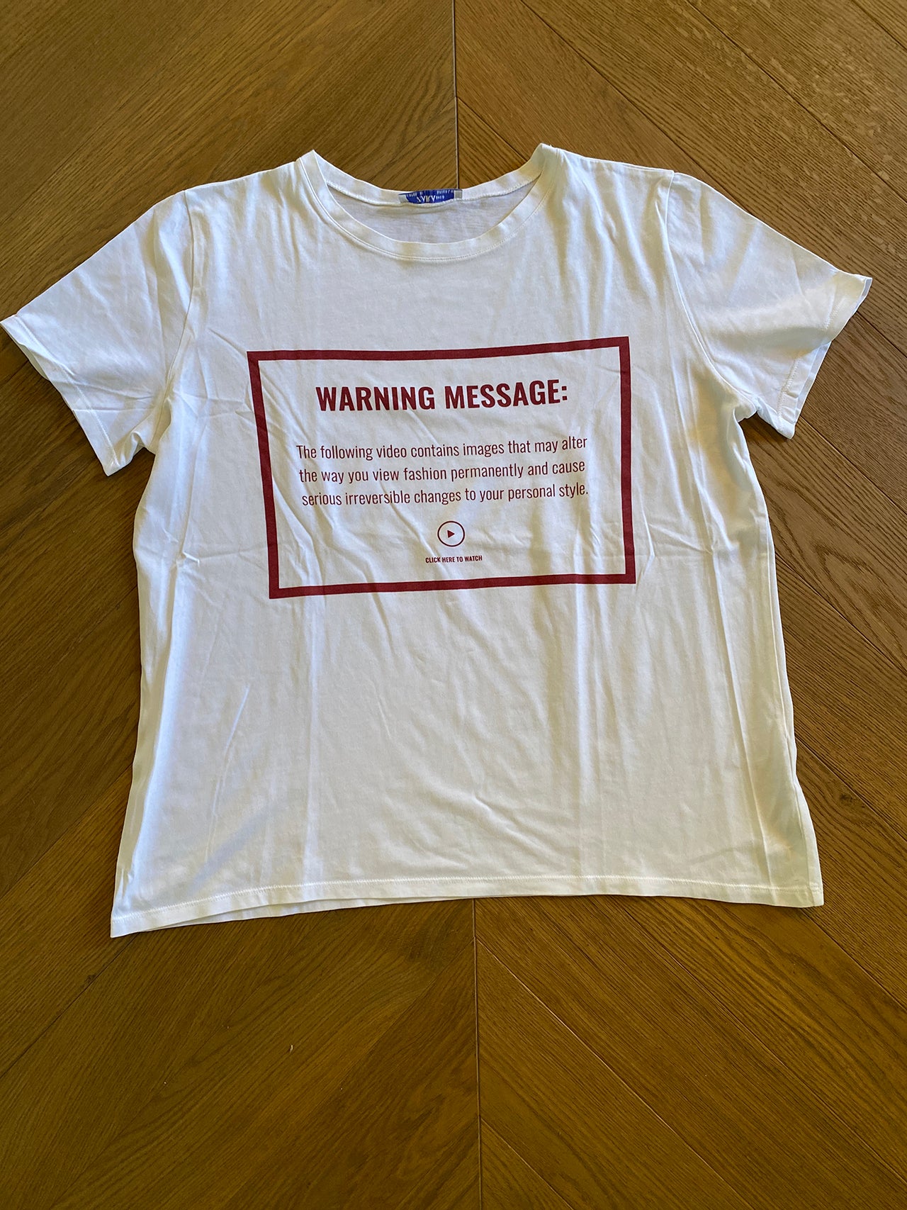 T-shirt blanc Zara Warning Message