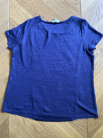 Charger l&#39;image dans la galerie, T-shirt Claudie Pierlot en lin Bleu Nuit
