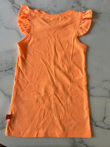 T-shirt orange fluo avec dessins