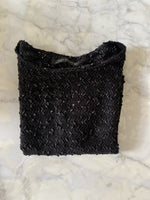 Charger l&#39;image dans la galerie, T shirt Zara noir court avec petites paillettes 
