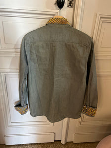 Veste en jean col clou